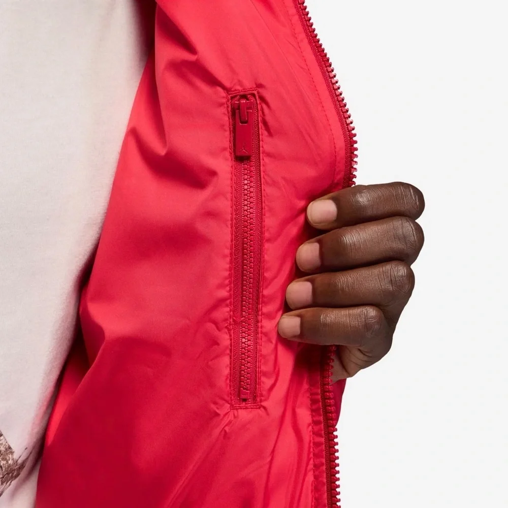Nike Air Jordan Brooklyn Therma-FIT Red Puffer Jacket Men Size S